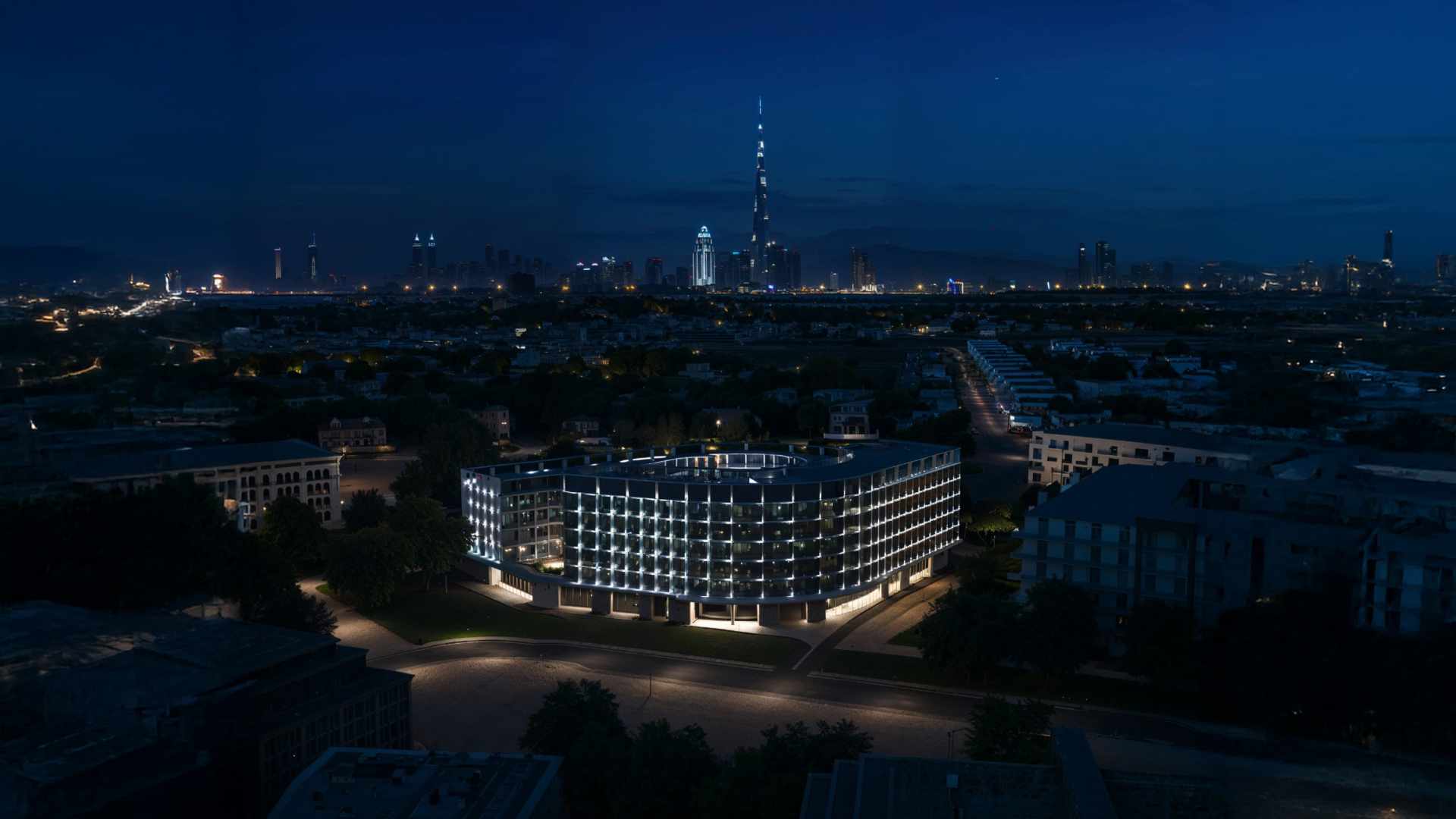 Skyline view of Binghatti Hillcrest Dubai