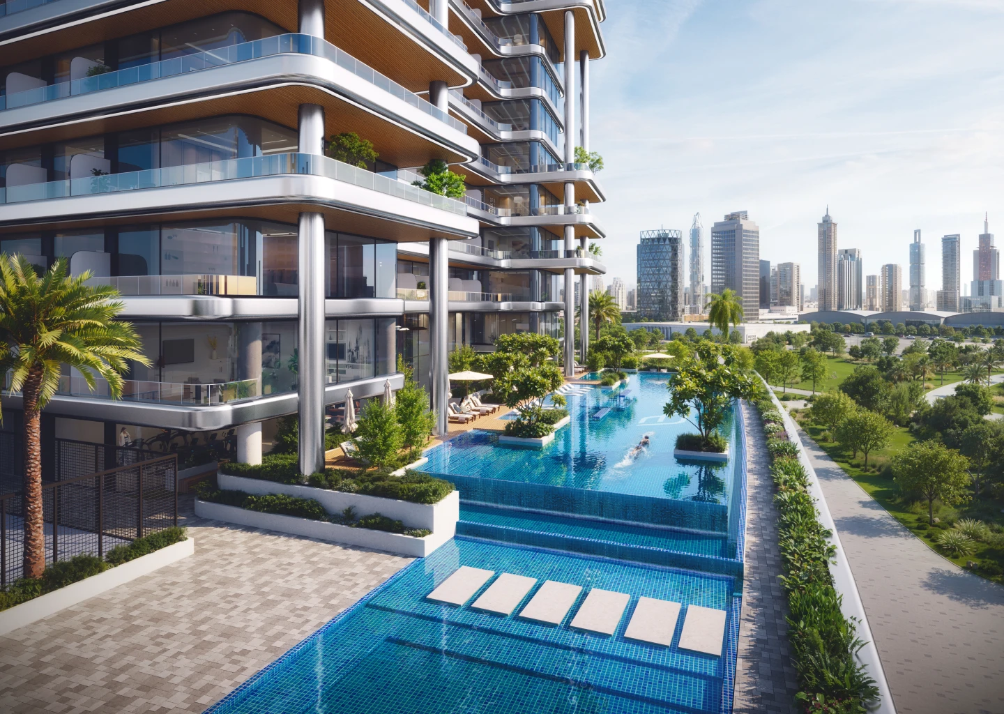 Binghatti Hillside pool